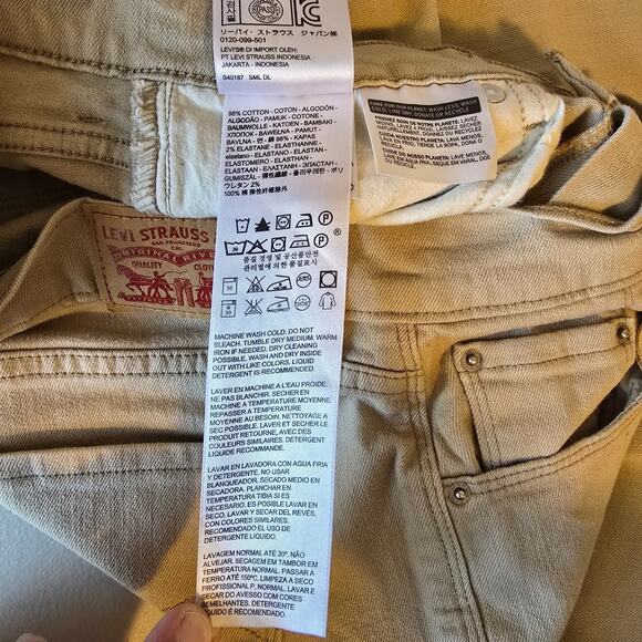 Levi's 505 Straight Jeans Women's 28 Tan - Picture 6 of 16